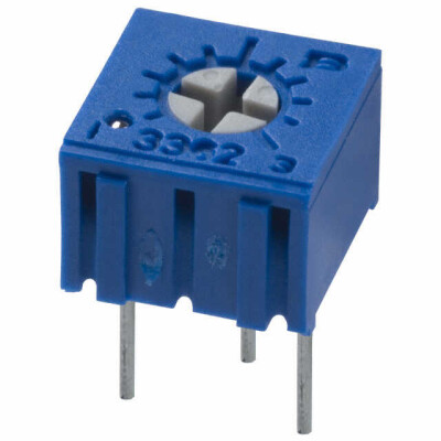 50 kOhms 0.5W, 1/2W PC Pins Through Hole Trimmer Potentiometer Cermet 1.0 Turn Top Adjustment - 1