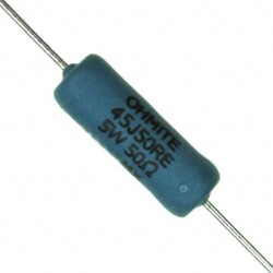 50 Ohms ±5% 5W Through Hole Resistor Axial Wirewound - Ohmite