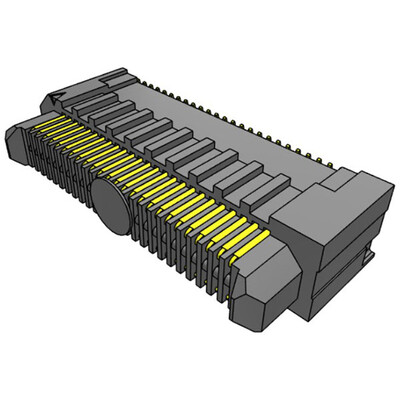 50 Position Connector Header, Center Strip Contacts Surface Mount Gold - 2