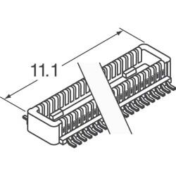 50 Position Connector Header, Outer Shroud Contacts Surface Mount Gold - 3