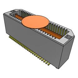 50 Position Connector Header, Outer Shroud Contacts Surface Mount Gold - Samtec Inc.