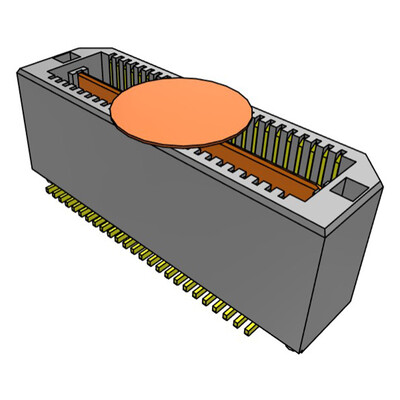 50 Position Connector Header, Outer Shroud Contacts Surface Mount Gold - 1