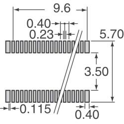 50 Position Connector Socket, Center Strip, Outer Edge Contacts Surface Mount Gold - Panasonic Electric Works (1)