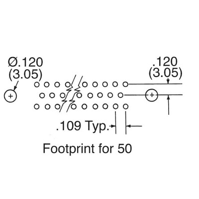 50 Position D-Sub Plug, Male Pins Connector - 2