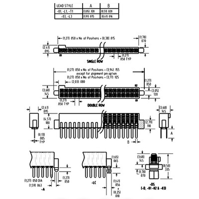 50 Position Receptacle Connector Surface Mount - 4
