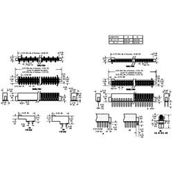 50 Position Receptacle Connector Surface Mount - 3