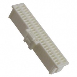 50 Position Rectangular Housing Connector Receptacle White 0.039