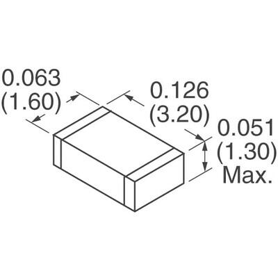 500 Ohms @ 100 MHz 1 Power, Signal Line Ferrite Bead 1206 (3216 Metric) 2A 60mOhm - 2