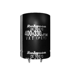 820 µF 500 V Aluminum Electrolytic Capacitors Radial, Can - Snap-In 5000 Hrs @ 105°C - Rubycon