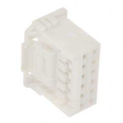 12 Rectangular Connectors - Housings Receptacle Natural 0.079