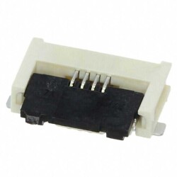 4 Position FFC, FPC Connector Contacts, Bottom 0.020