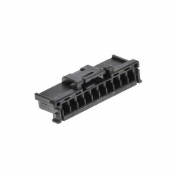 10 Position Rectangular Housing Connector Receptacle Black 0.079