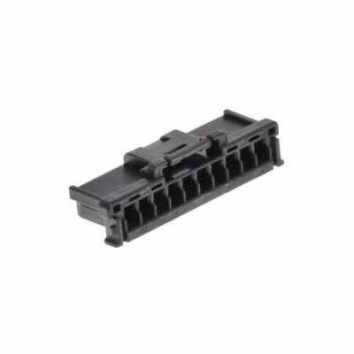 10 Position Rectangular Housing Connector Receptacle Black 0.079