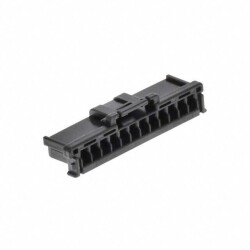 12 Position Rectangular Housing Connector Receptacle Black 0.079