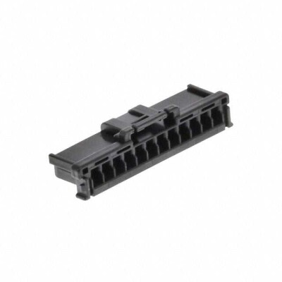 12 Position Rectangular Housing Connector Receptacle Black 0.079