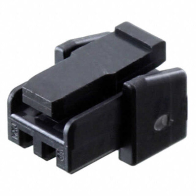 2 Rectangular Connectors - Housings Receptacle Black 0.049