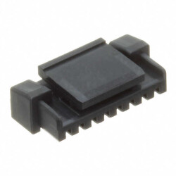 8 Position Rectangular Housing Connector Receptacle Black 0.049