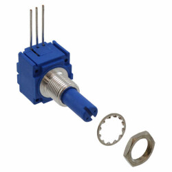 50k Ohm 1 Gang Linear Panel Mount Potentiometer None 1.0 Kierros Conductive Plastic 1W PC Pins - Bourns Inc.