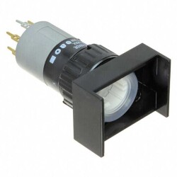 Pushbutton Switch DPST-NO Standard Panel Mount, Front - EAO