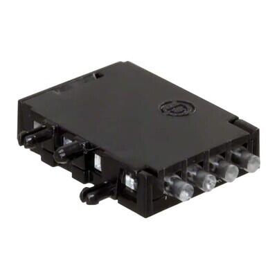 Light Pipe 4 High Clear Rigid Board Mount, Snap-In - 1