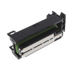52 Rectangular Connectors - Housings Receptacle Black - TE Connectivity AMP Connectors