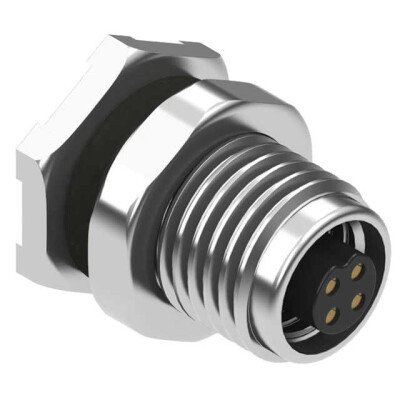 4 Position Circular Connector Receptacle, Female Sockets Solder - 1