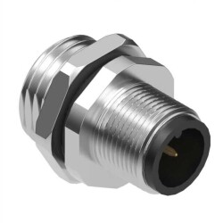 4 Position Circular Connector Plug, Male Pins Solder Cup - Tensility International Corp