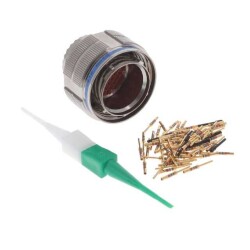 55 Position Circular Connector Plug, Male Pins Crimp - 1