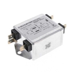 Single Phase EMC/EMI Line Filter 20 A 250V 50/60Hz Single Stage Quick Connect - SCHURTER Inc.