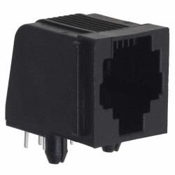 Jack Modular Connector 6p6c (RJ11, RJ12, RJ14, RJ25) 90° Angle (Right) Unshielded Cat3 - TE Connectivity AMP Connectors