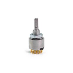 Rotary Switch 3 Position DP3T 200mA (AC/DC) 115 VAC Panel Mount, Through Hole - 1
