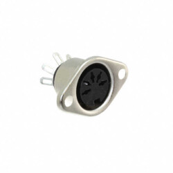 5 Position Circular Connector Receptacle, Female Sockets Solder Eyelet(s) - Switchcraft Inc.