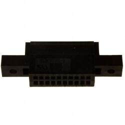20 Position Card Edge Connector Housing Black 0.100