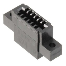 12 Position Card Edge Connector Housing Black 0.100