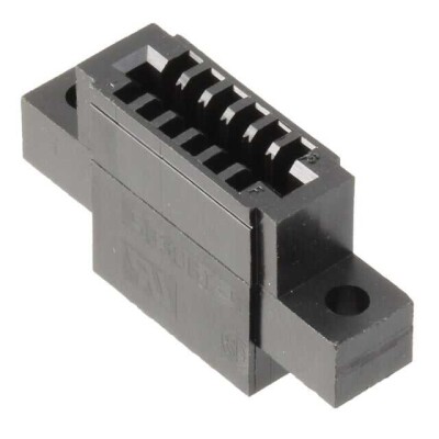 12 Position Card Edge Connector Housing Black 0.100