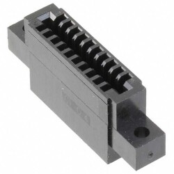 20 Position Card Edge Connector Housing Black 0.100