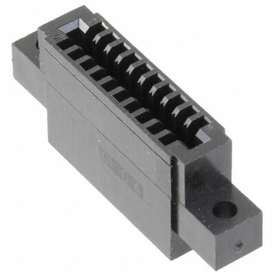20 Position Card Edge Connector Housing Black 0.100