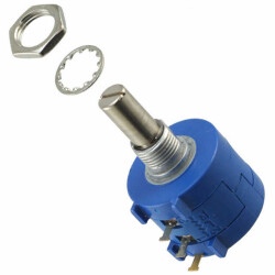 5k Ohm 1 Gang Linear Panel Mount Potentiometer 10.0 Turns Wirewound 2W Solder Lug - Bourns Inc. (1)