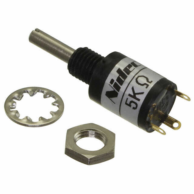  5k Ohm 1 Gang Linear Panel Mount Potentiometer 3.0 Turns Conductive Plastic 0.19w Solder Lug