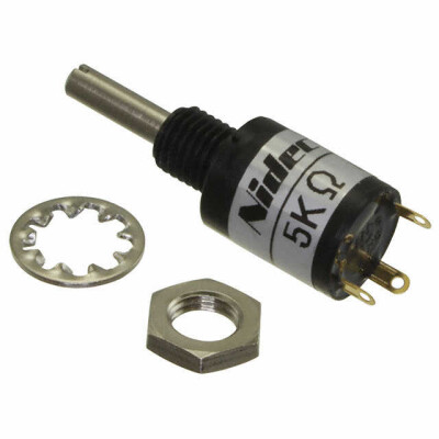 5k Ohm 1 Gang Linear Panel Mount Potentiometer 3.0 Turns Conductive Plastic 0.19W Solder Lug - 1