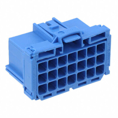 21 Rectangular Connectors - Housings Receptacle Blue 0.197