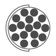 6 CABLE MOUNT PLUG 104 SIZE 16 PINS SOLDE - FISCHER CONNECTORS - 2