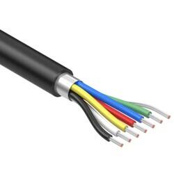 6 Conductor Multi-Conductor Cable Black 32 AWG Foil 3.28' (1.00m) - 1