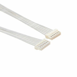 6 Position Cable Assembly Rectangular Socket to Socket, Reversed 0.333' (101.60mm, 4.00