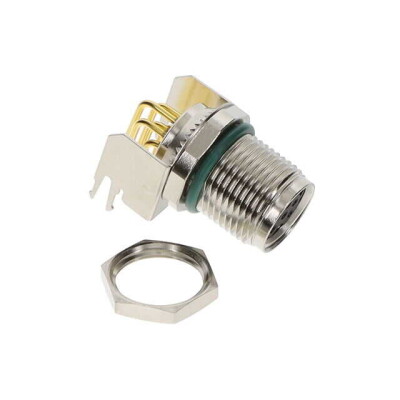 6 Position Circular Connector Plug, Female Sockets Solder - 1