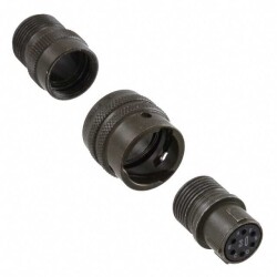 6 Position Circular Connector Plug, Female Sockets Solder Cup - Amphenol Industrial Operations