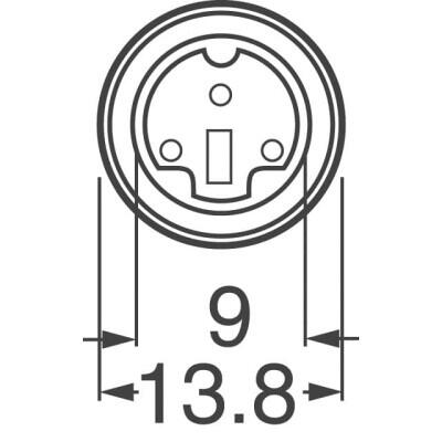 6 Position Circular Connector Plug, Male Pins Solder, Crimp Pin Adapter Available - 4