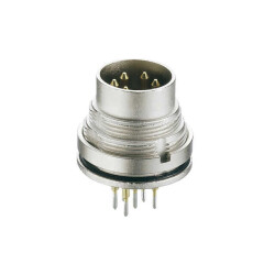 6 Position Circular Connector Plug, Male Pins Solder - Lumberg Inc