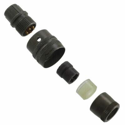 6 Position Circular Connector Plug, Female Sockets Solder Cup - 1