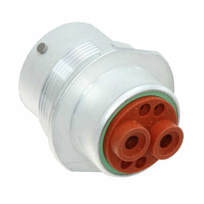 6 Position Circular Connector Receptacle Housing Panel Mount - 1